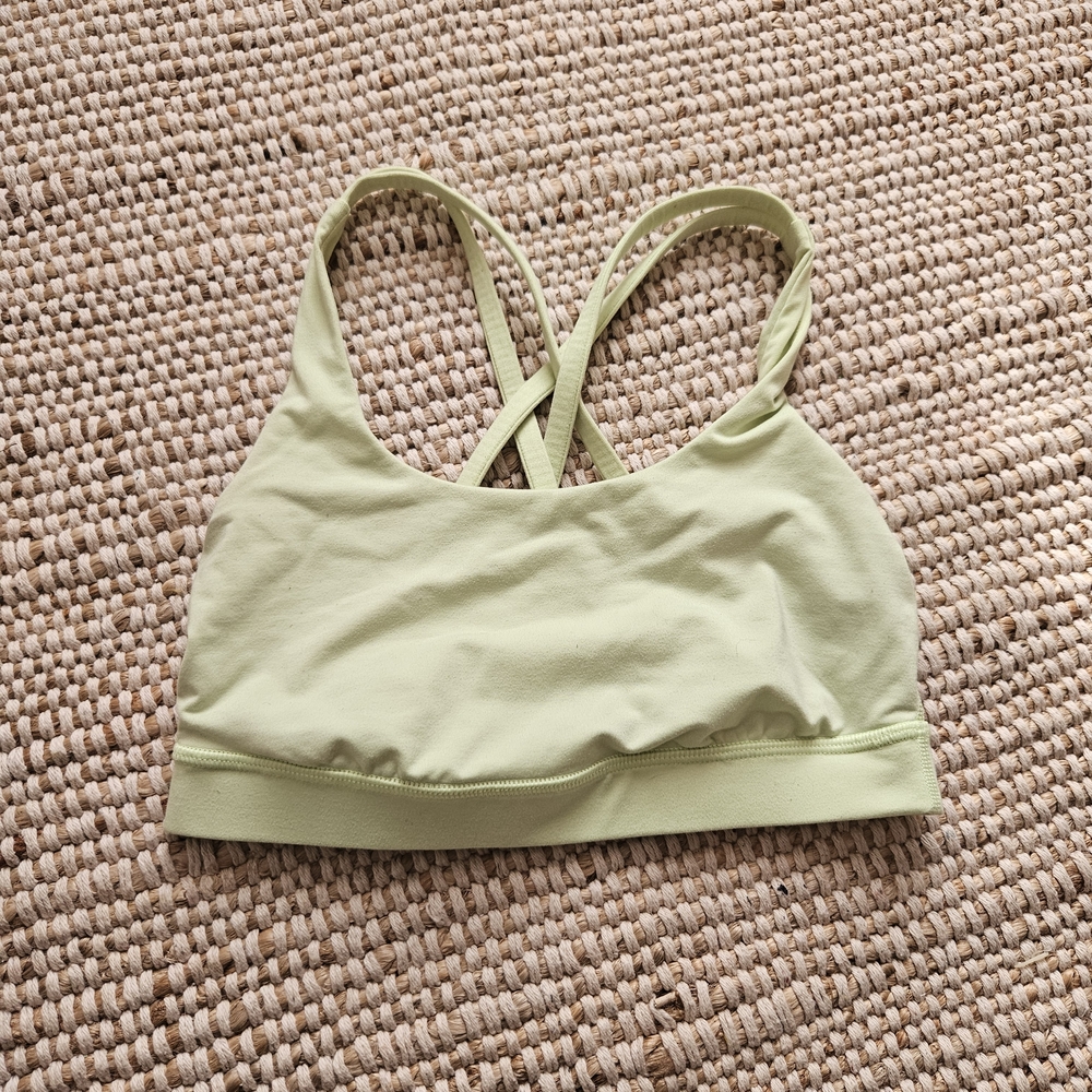 lululemon athletica Light Green Crossback Sports Bra